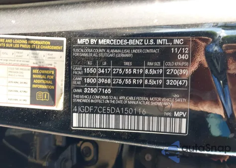 2013 Mercedes-Benz Gl 450 4Matic z USA, uszkodzony, nr VIN 4JGDF7CE5DA150116